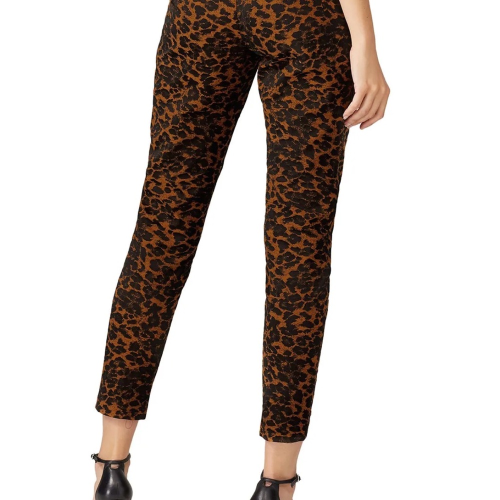 HUNTER BELL Leopard-Print High-Waist Cropped Pants - Brown & Black - Picture 2 of 6